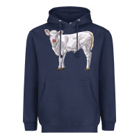 Navy charolais calf Heavyweight Hoodie - LillyAllenDesigns