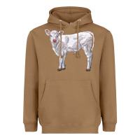 Toasted Coconut charolais calf Heavyweight Hoodie - LillyAllenDesigns