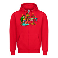 Red oh holy night with sunflower and cross Zipper Hoodie - AdoDesignShop