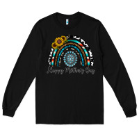 Black happy mother's day rainbow Long Sleeve Tee - CowhideDigitalArt