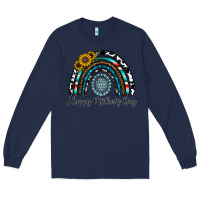 Navy happy mother's day rainbow Long Sleeve Tee - CowhideDigitalArt