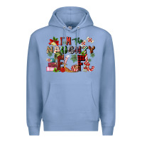 Colony Blue im the naughty elf Premium Hoodie - MaliasSmallBusiness