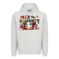 Dove Grey im the naughty elf Premium Hoodie - MaliasSmallBusiness