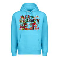 Ocean Blue im the naughty elf Premium Hoodie - MaliasSmallBusiness