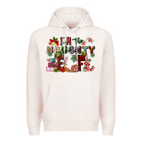Pale Pink im the naughty elf Premium Hoodie - MaliasSmallBusiness