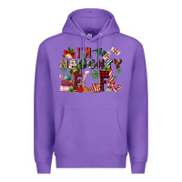 Purple im the naughty elf Premium Hoodie - MaliasSmallBusiness