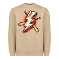 Mushroom baseball lightning bolt Heavyweight Sweatshirt - Zillion Design Studio