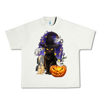 Pistachio Halloween Cat and Pumpkin Urban Heavy Tee - texasbilliewilder