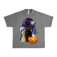 Tornado Halloween Cat and Pumpkin Urban Heavy Tee - texasbilliewilder