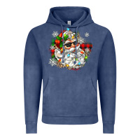 Vintage Denim santa with sunglasses christmas Vintage Hoodie - Zillion Design Studio