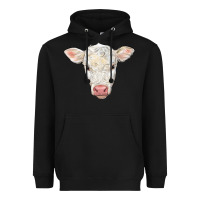 Black charolais calf face Heavyweight Hoodie - LillyAllenDesigns