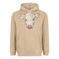 Mushroom charolais calf face Heavyweight Hoodie - LillyAllenDesigns