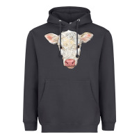 Smoke charolais calf face Heavyweight Hoodie - LillyAllenDesigns