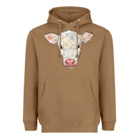 Toasted Coconut charolais calf face Heavyweight Hoodie - LillyAllenDesigns