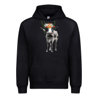 Black holstein cow floral wreath Urban Hoodie - BarkalooDesign