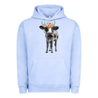 Pigment Grape Ice holstein cow floral wreath Urban Hoodie - BarkalooDesign