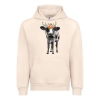 Sandshell holstein cow floral wreath Urban Hoodie - BarkalooDesign