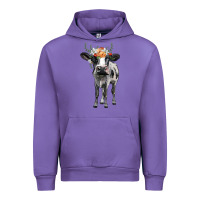 Tulip holstein cow floral wreath Urban Hoodie - BarkalooDesign