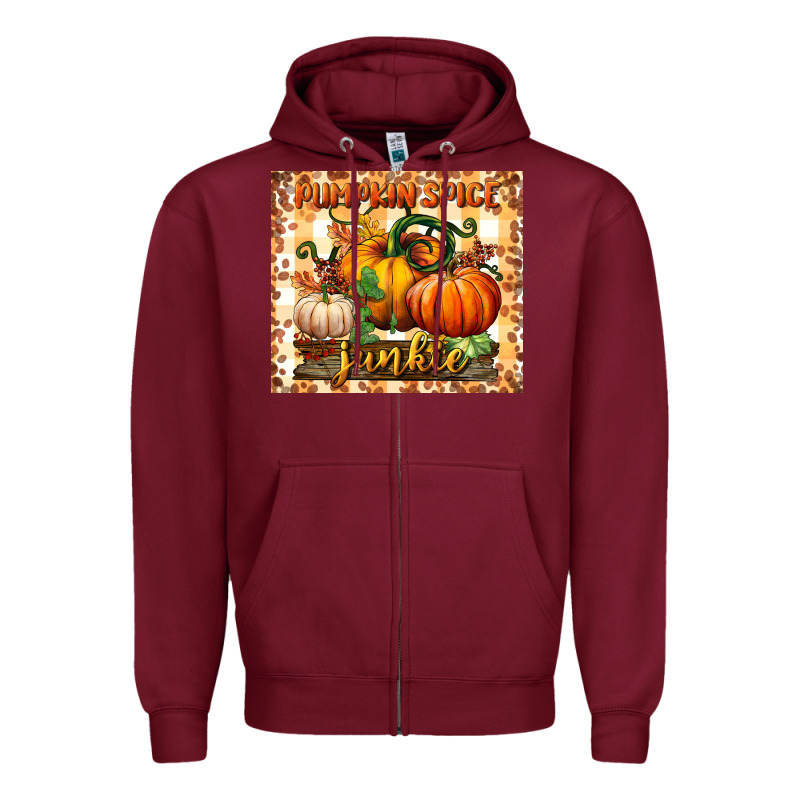 Pumpkin Spice Junkie Tumbler Zipper Hoodie by BundleAndBundleShop | Teevron