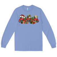 Colony Blue christmas trucks Long Sleeve Tee - FaDigitalArtStudio