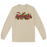 Mushroom christmas trucks Long Sleeve Tee - FaDigitalArtStudio
