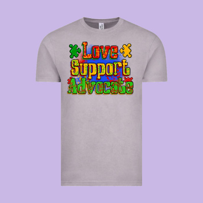 Love Support Advocate Vintage Tee Designed By Zillion Design Studio