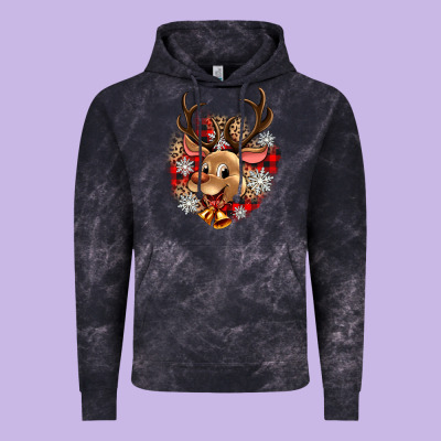 Reindeer Christmas Vintage Hoodie Designed By Zillion Design Studio