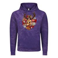 Cloud Purple reindeer christmas Vintage Hoodie - Zillion Design Studio