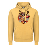 Vintage Mustard reindeer christmas Vintage Hoodie - Zillion Design Studio