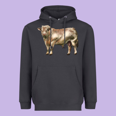 Charolais Bull Heavyweight Hoodie Designed By Lillyallendesigns