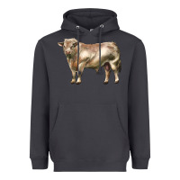 Smoke charolais bull Heavyweight Hoodie - LillyAllenDesigns