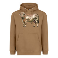 Toasted Coconut charolais bull Heavyweight Hoodie - LillyAllenDesigns