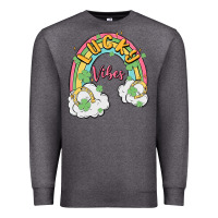 Charcoal Heather lucky vibes Premium Sweatshirt - MaliasSmallBusiness