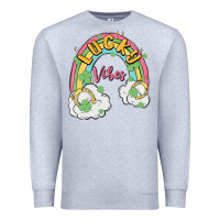 Heather Grey lucky vibes Premium Sweatshirt - MaliasSmallBusiness
