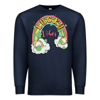 Navy lucky vibes Premium Sweatshirt - MaliasSmallBusiness