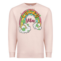 Pale Pink lucky vibes Premium Sweatshirt - MaliasSmallBusiness