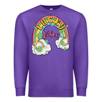 Purple lucky vibes Premium Sweatshirt - MaliasSmallBusiness