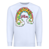 White lucky vibes Premium Sweatshirt - MaliasSmallBusiness