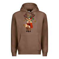 Chestnut reindeer in christmas Premium Hoodie - MaliasSmallBusiness