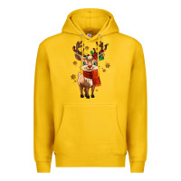 Lemon reindeer in christmas Premium Hoodie - MaliasSmallBusiness