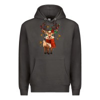 Smoke reindeer in christmas Premium Hoodie - MaliasSmallBusiness