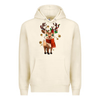 Tofu reindeer in christmas Premium Hoodie - MaliasSmallBusiness