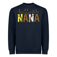 Navy ballpark nana with leopard Heavyweight Sweatshirt - texasbilliewilder