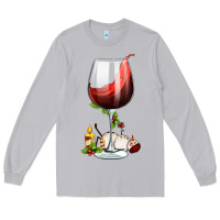 Moon Dust christmas wine glass Long Sleeve Tee - FaDigitalArtStudio
