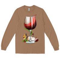Toasted Coconut christmas wine glass Long Sleeve Tee - FaDigitalArtStudio