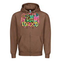 Chestnut let's get loaded Zipper Hoodie - Jasminsmagicworld