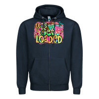 Navy let's get loaded Zipper Hoodie - Jasminsmagicworld
