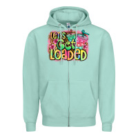 Seafoam let's get loaded Zipper Hoodie - Jasminsmagicworld