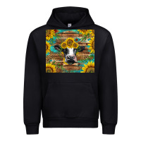 Black holstein cow with sunflowers Urban Hoodie - BarkalooDesign