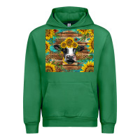 Emerald holstein cow with sunflowers Urban Hoodie - BarkalooDesign